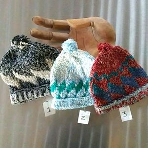 NWT HANDKNITTED TOBBAGANS. THICK AND SOFT